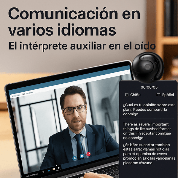 Auriculares Bluetooth de traducción con Inteligencia Artificial+Obsequio