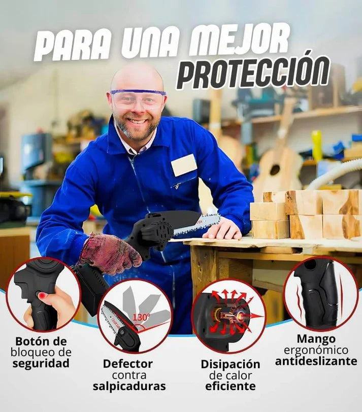 CortaPro® Mini motosierra Makita inalámbrica y portátil